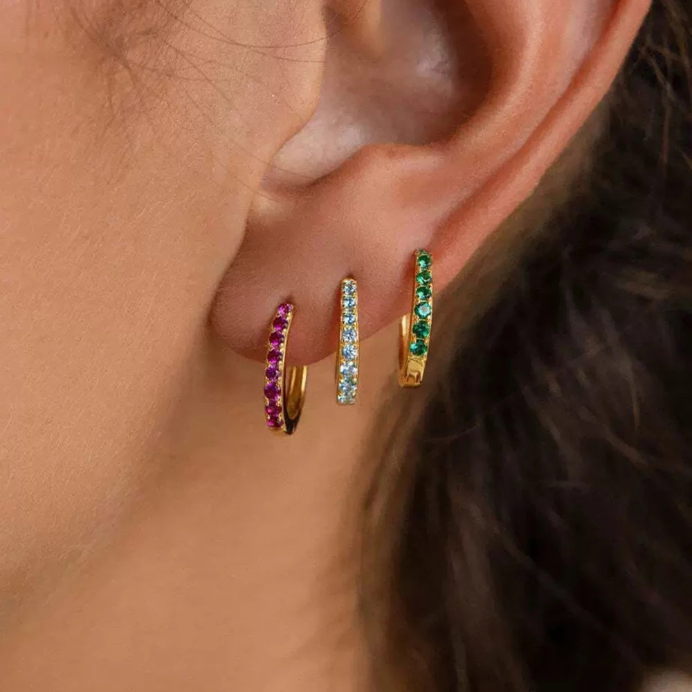 Stainless Steel Minimal Hoop Earrings — Swuffy