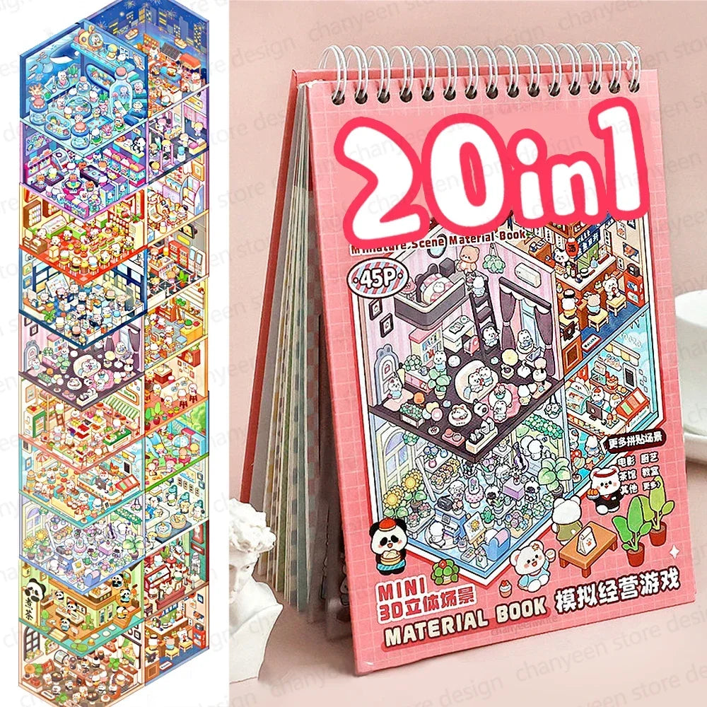 In Cartoon Landscape Sticker Book — Swuffy