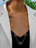 Gold Four Leaf Clover Necklace — Swuffy