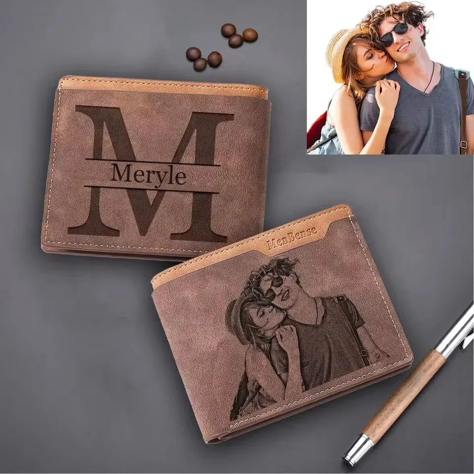 Custom Picture Text Wallet Engraved — Swuffy