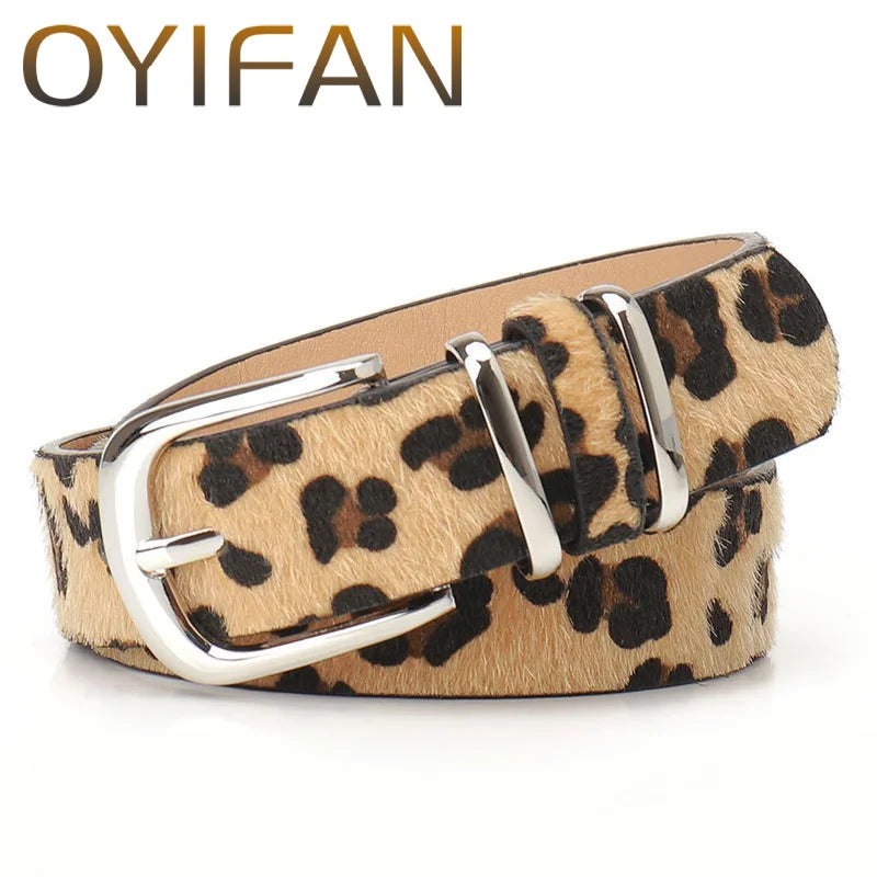Ladies Leopard Print Belt Personalized — Swuffy