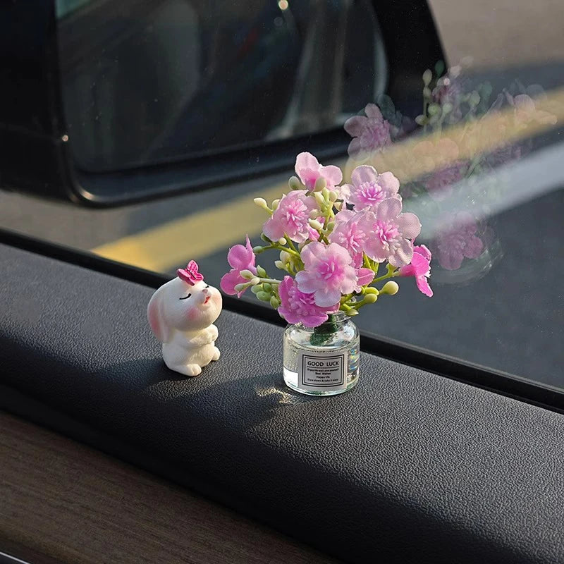 Rose Flower Vase Rabbit Car — Swuffy