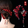 Red Camellia Hairpin Antique Back — Swuffy