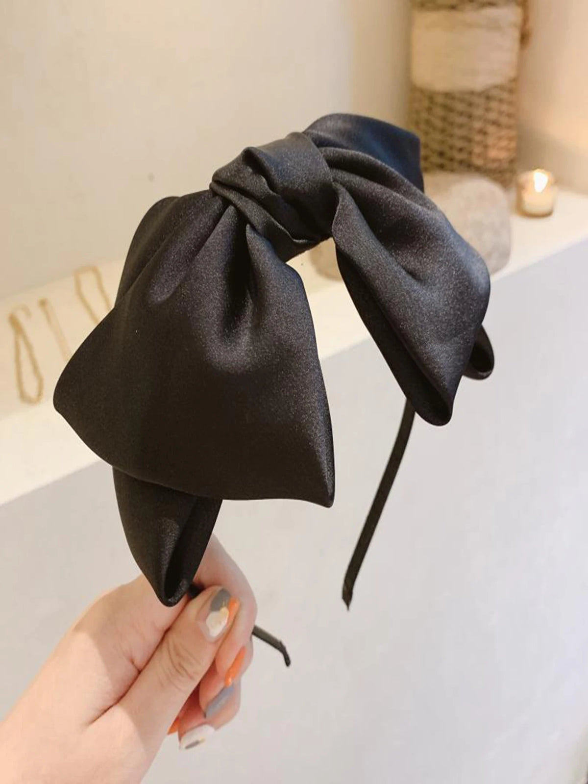 Solid Large Ribbon Bow Hair — Swuffy