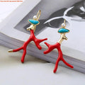Branch Acrylic Resin Drop Earrings — Swuffy