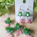 Frog On Lily Pad Earrings — Swuffy