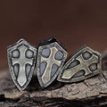 Cross Shield Brass Knife Beads — Swuffy