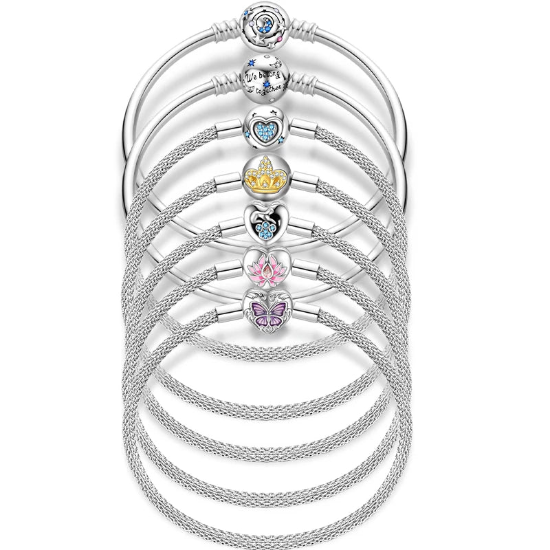 Silver Bracelets Star Moon Butterfly — Swuffy