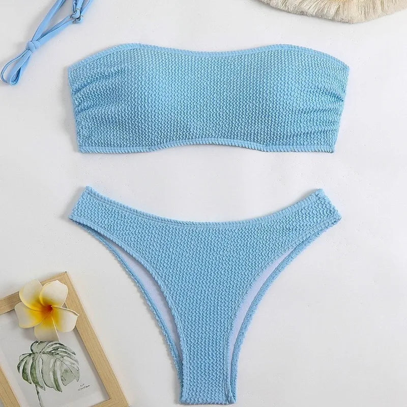 Shoulderless Strapless Low Waisted Solid — Swuffy