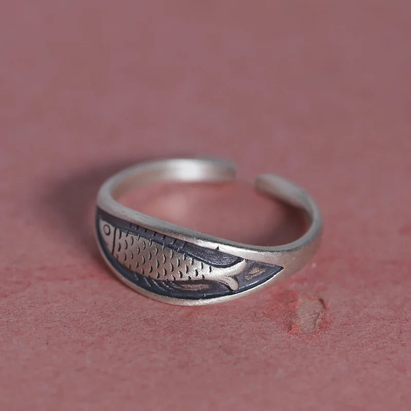 In Sterling Silver Fish Adjustable — Swuffy