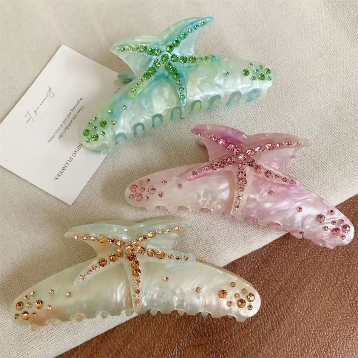 Large Diamond Starfish Hair Clip — Swuffy