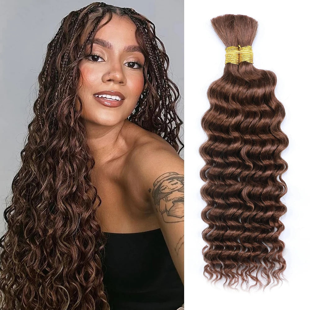 Chocolate Brown Braiding Hair Boho — Swuffy