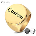 Customized Signet Ring Engrave Name — Swuffy