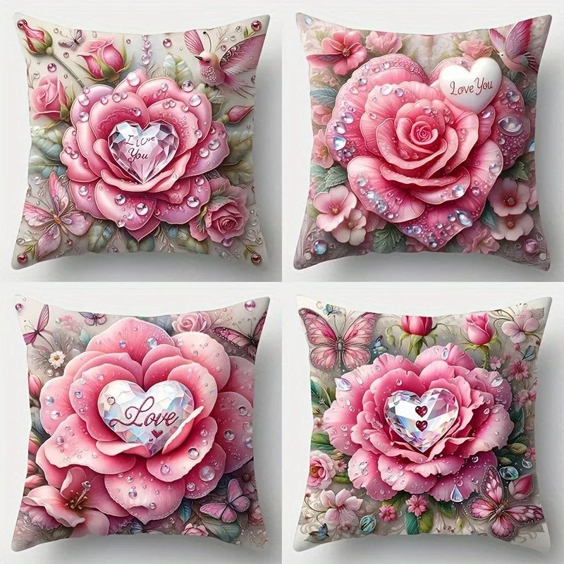 Love Heart Pink Rose Pattern — Swuffy