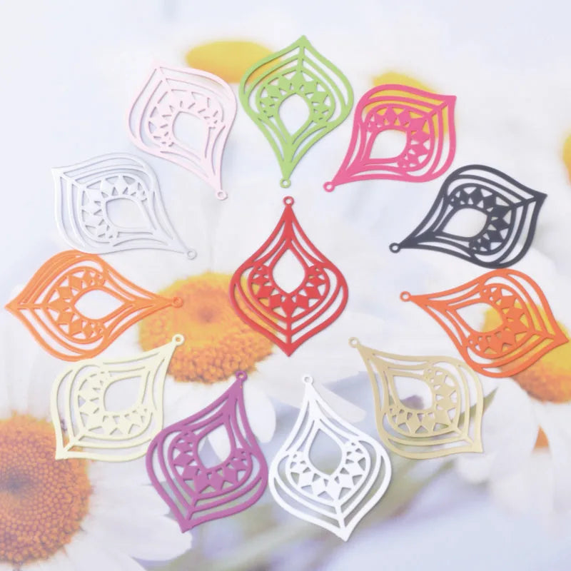 Brass Golden Filigree Charms Fluorescent — Swuffy