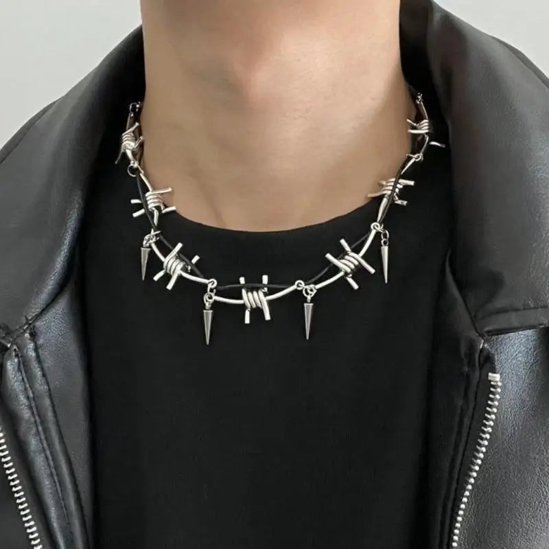 Gothic Barbed Wire Rivet Leather — Swuffy
