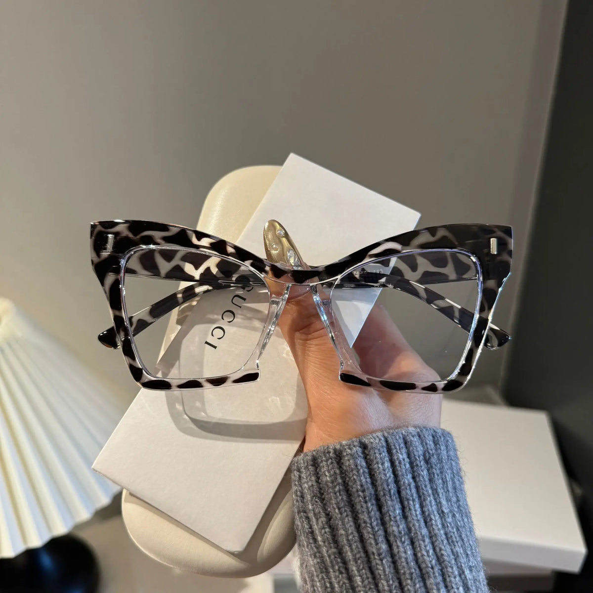 Large Computer Glasses Frame Cat — Swuffy