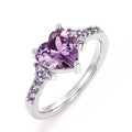 Cubic Zirconia Ring Charming Heart — Swuffy