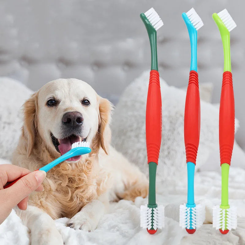Pet Dogs Cat Toothbrush Double — Swuffy