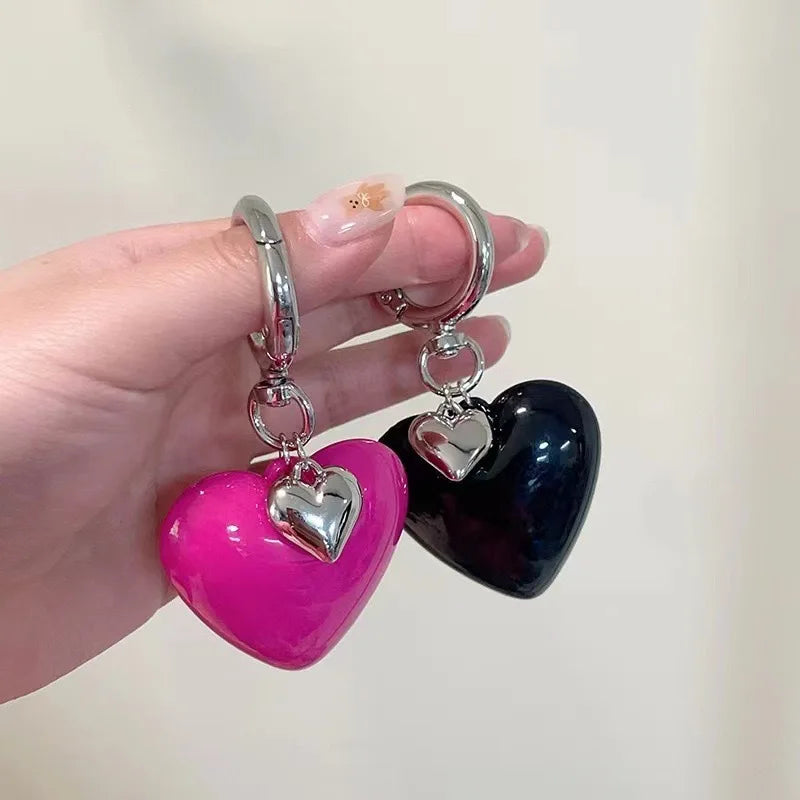Big Heart Keychain Resin Silver — Swuffy
