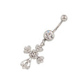 Stainless Steel Cross Pendant Navel — Swuffy