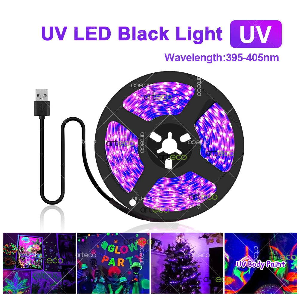 UV USB LED Strip Black — Swuffy
