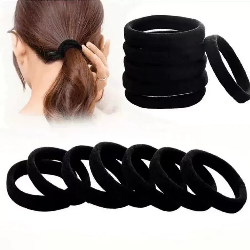 Elastic Hair Rubber Bands Black — Swuffy