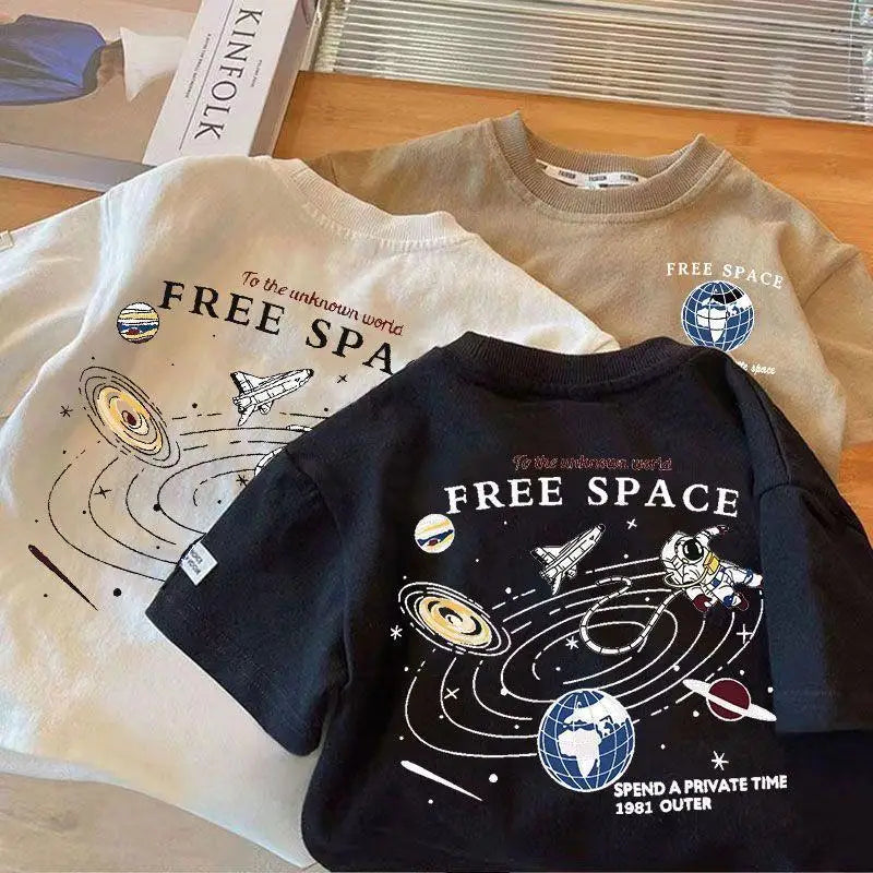 Kids Boy Space Pattern Shirt — Swuffy