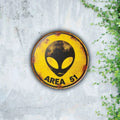 Retro Ufo Alien Metal Sign — Swuffy