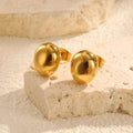 Minimalist Oval Button Half Stud — Swuffy