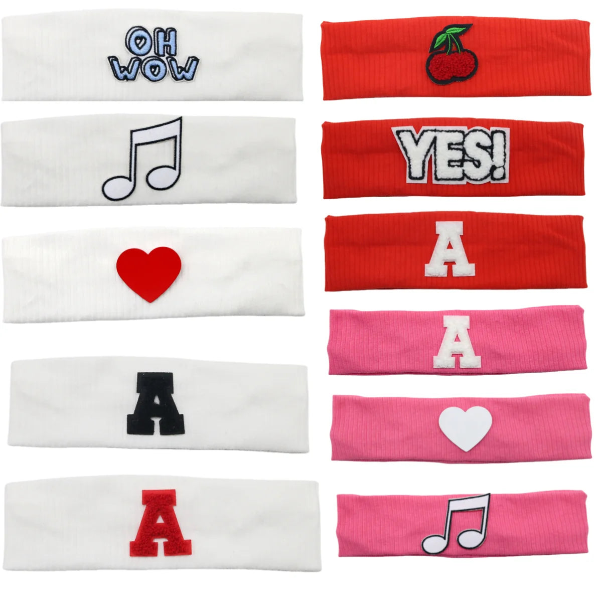 Ribbed Cotton Sweatband Leather Heart — Swuffy