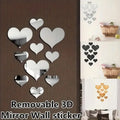 3D Heart Mirror Wall Stickers (Set) — Swuffy