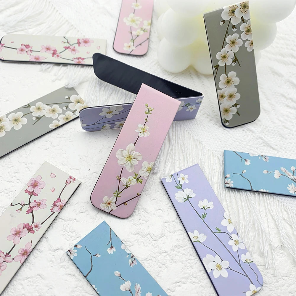 Romantic Flowers Magnetic Bookmark Reading — Swuffy