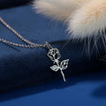 Kinitial Stainless Steel Necklace Flower — Swuffy