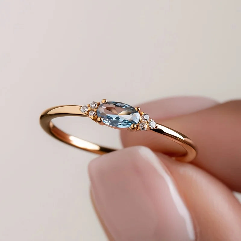 Vintage Trend Oval Zirconia Ring — Swuffy