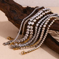 Shiny Cubic Zirconia Chain Bracelet — Swuffy