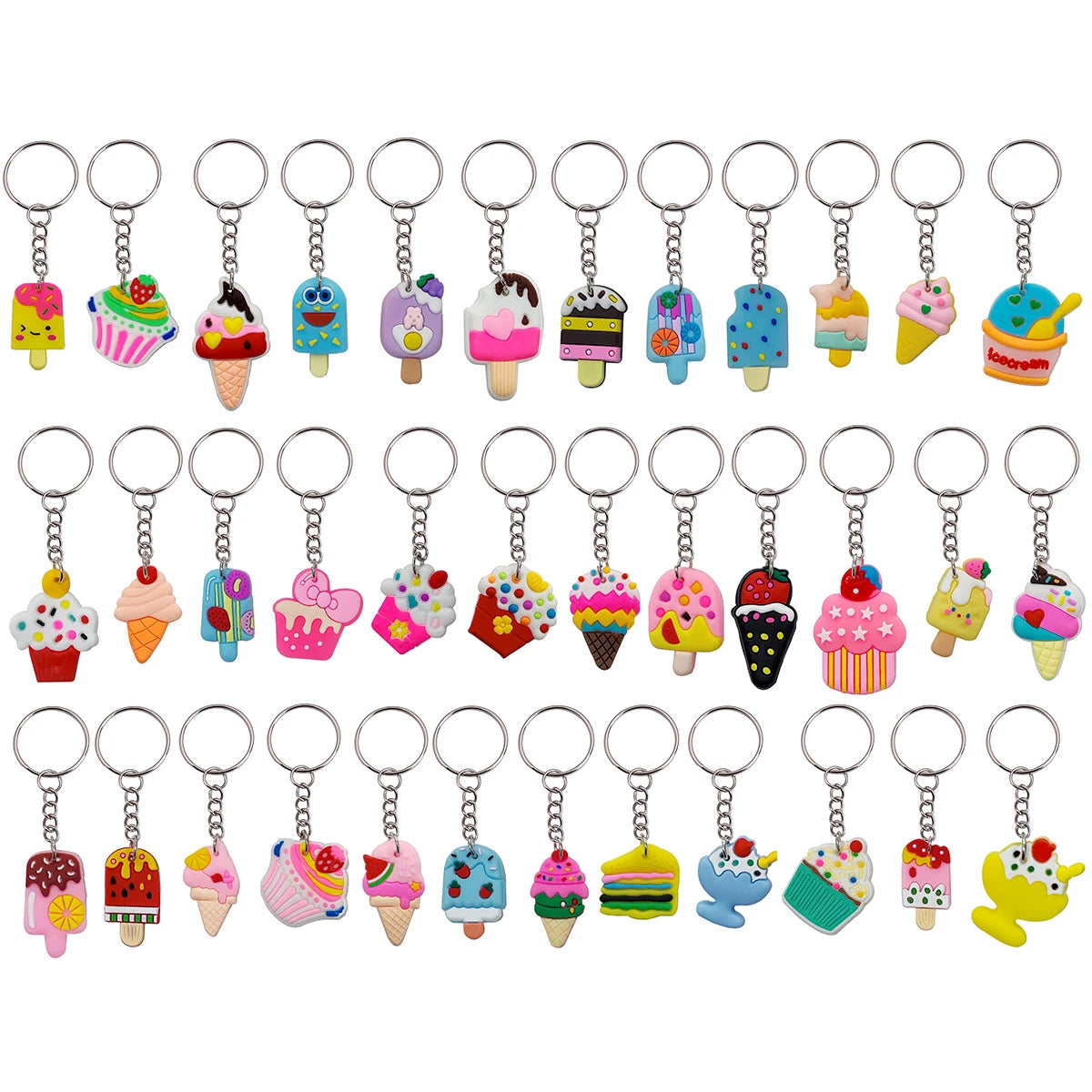 Cartoon Ice Cream Keychains Ladies — Swuffy