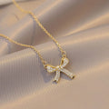 Yupsk Korean Zircon Bow Pendant — Swuffy
