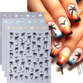 Black Coconut Tree Beach Nail — Swuffy