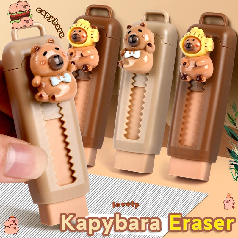 Kawaii Capybara Retractable Rubber Eraser — Swuffy