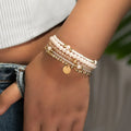 Resin Beaded Bracelet Round Charm — Swuffy