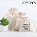 Custom Logo Linen Natural Drawstring — Swuffy