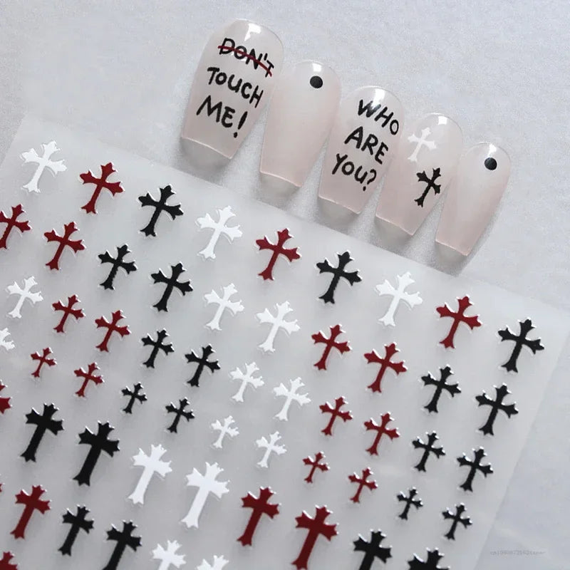 Adhesive Cross Nail Stickers — Swuffy
