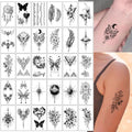 Butterfly Flowers Cartoon Small Temporary — Swuffy