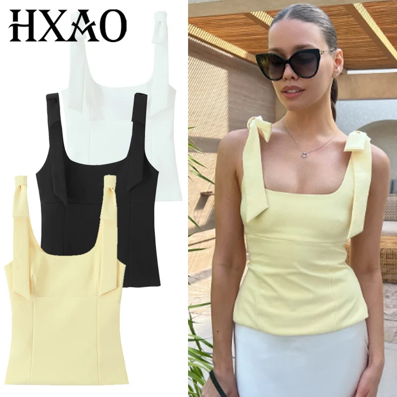 Bow-Tie Sleeveless Top — Swuffy