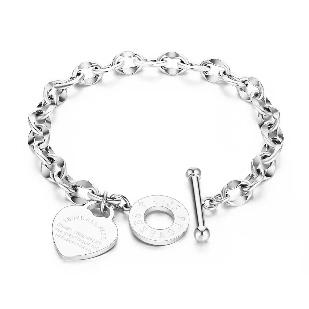 Heart Link Chain Bracelet — Swuffy