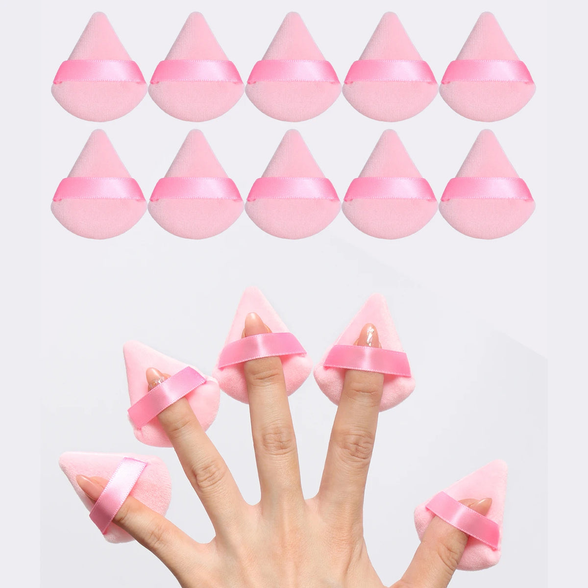 Triangle Shape Velvet Powder Puffs — Swuffy
