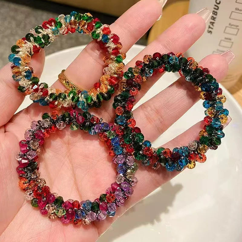 Imitation Crystal Beads Hair Ring — Swuffy