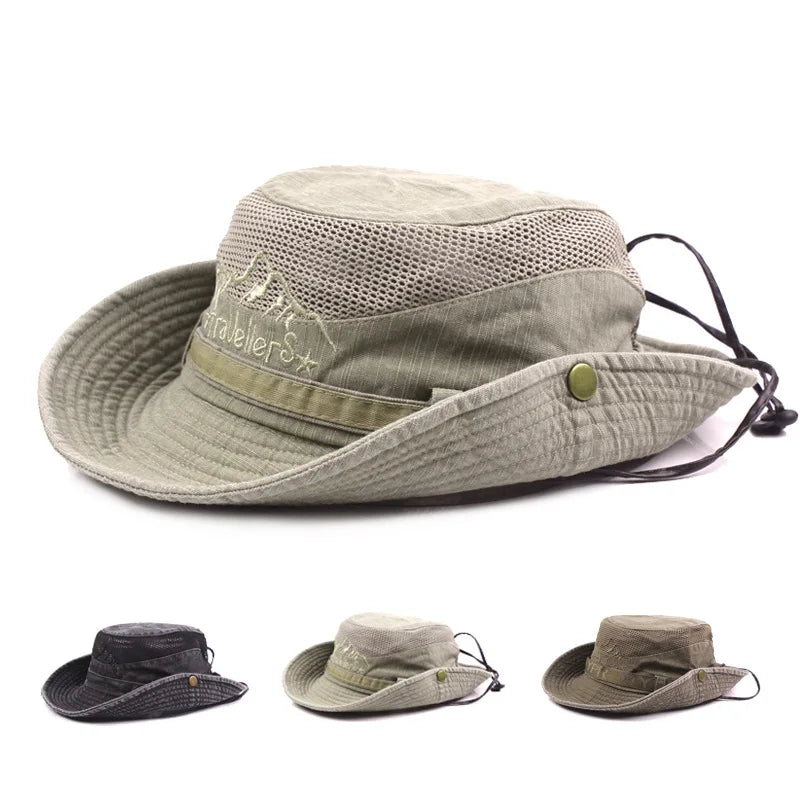Nuvora Outdoor Bucket Hat Men Summer Breathable Panama — Nuvora