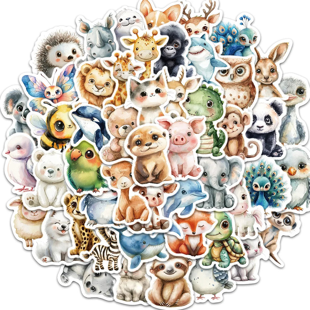 Beautiful Watercolor Animal Graffiti Stickers — Swuffy